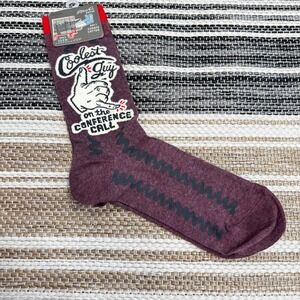 Blue Q Coolest Guy on Conference Call Socks‎ Novelty Crew Socks